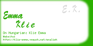 emma klie business card